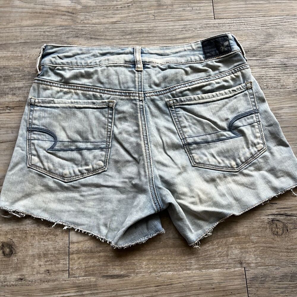 American Eagle Shorts 4 Grunge Light Wash Low Rise Y2K Vintage